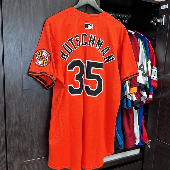 Adley Rutschman Baltimore Orioles Nike Alternate Elite Player Jersey - Orange - Picture 7 of 10